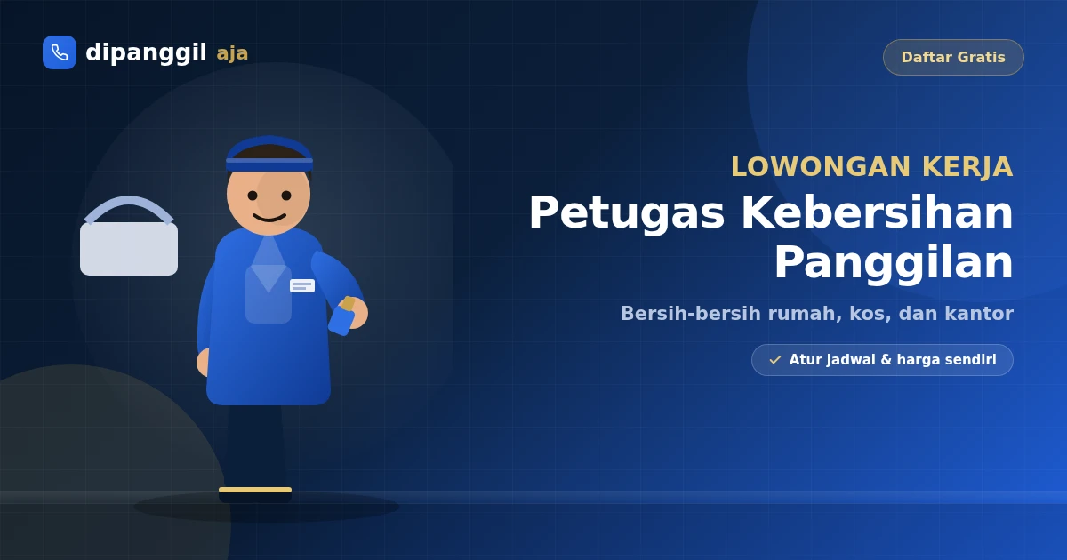 Lowongan Kerja Petugas Kebersihan Panggilan di Kupang