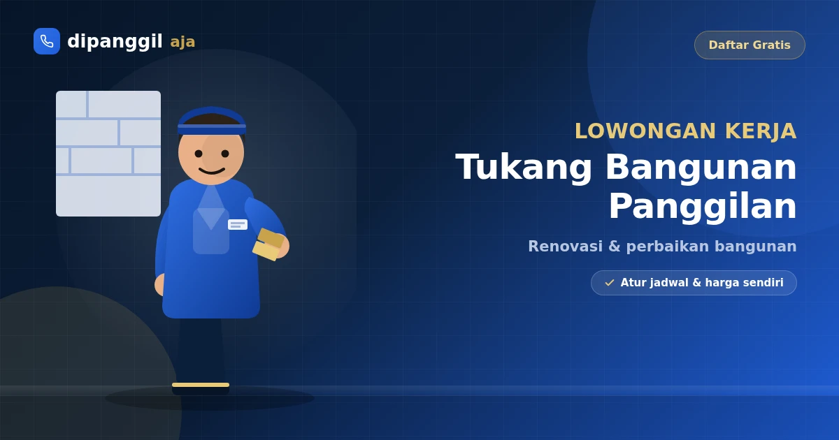 Lowongan Kerja Tukang Bangunan Panggilan di Sofifi
