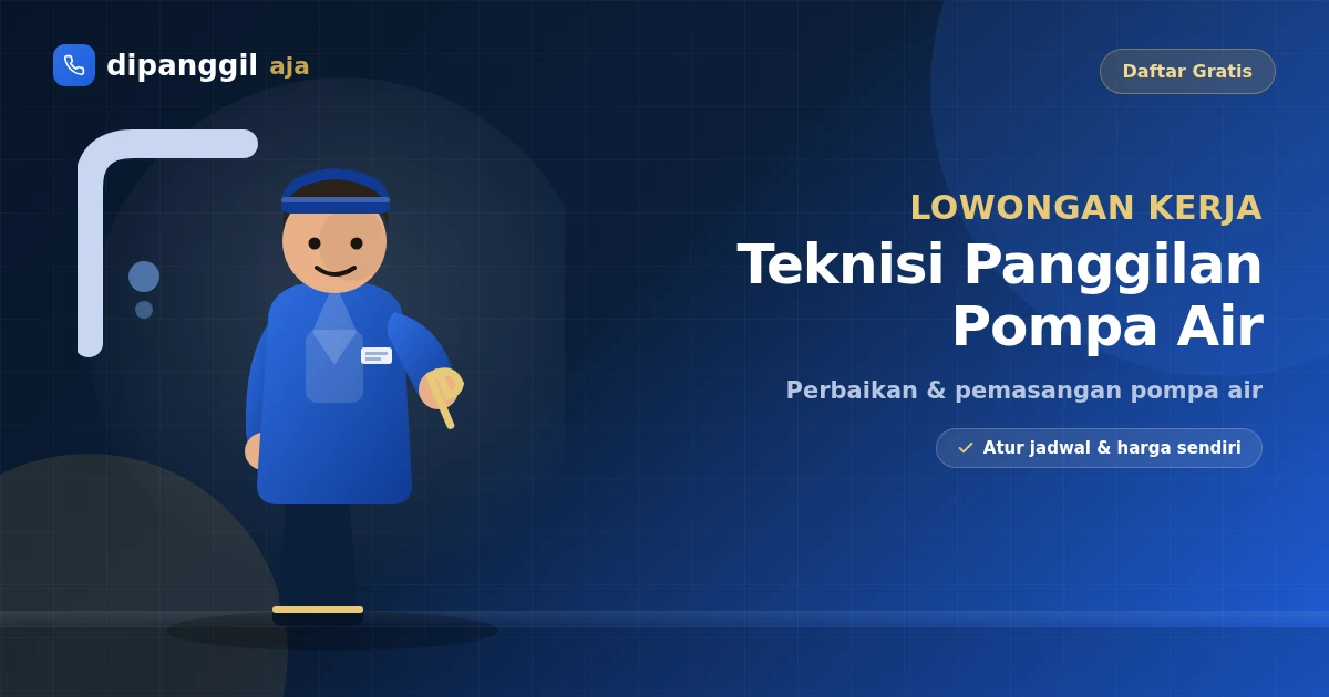 Lowongan Kerja Teknisi Panggilan Pompa Air di Banjarmasin